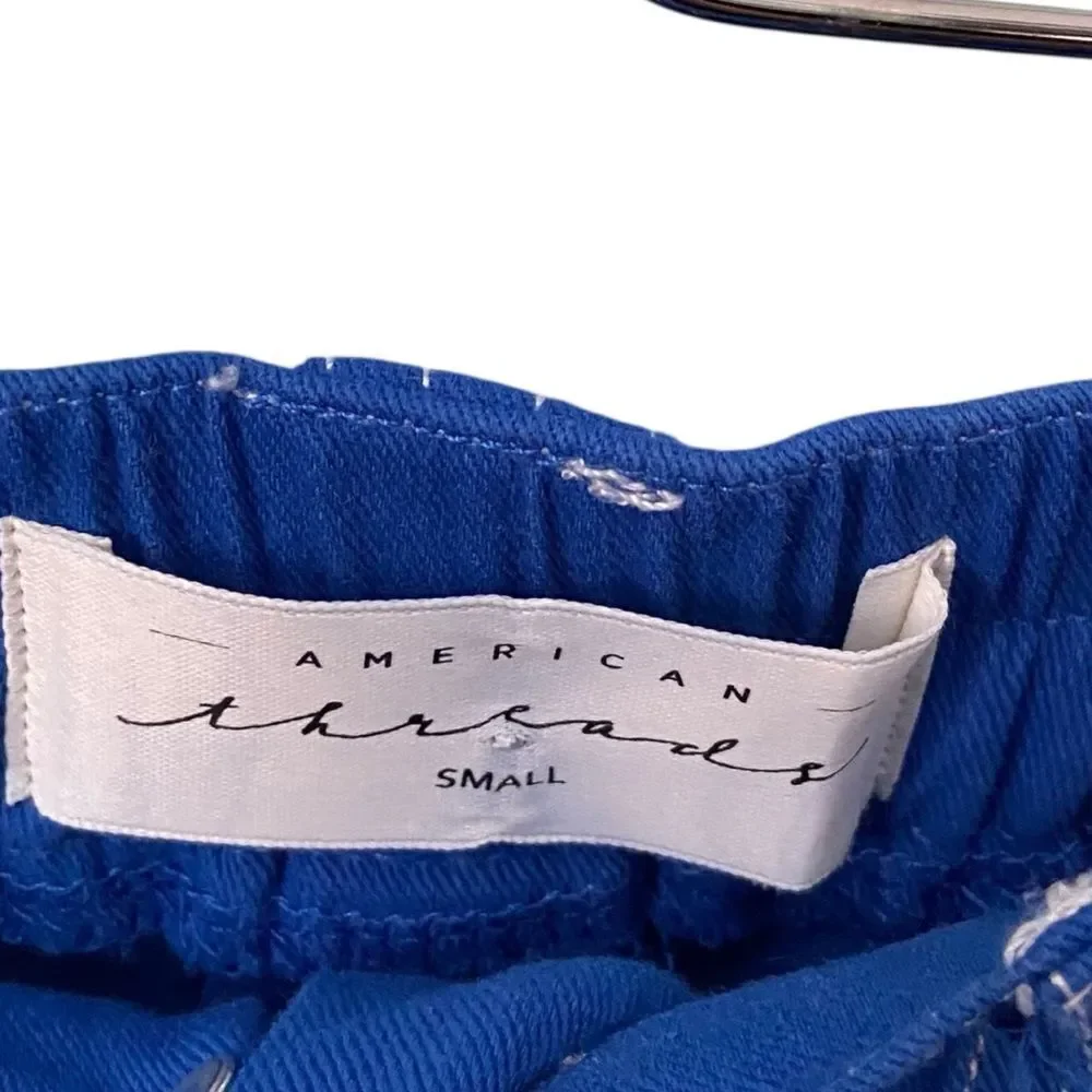 American Threads Blue Cargo Pants in Size Small - Picture 7 of 8